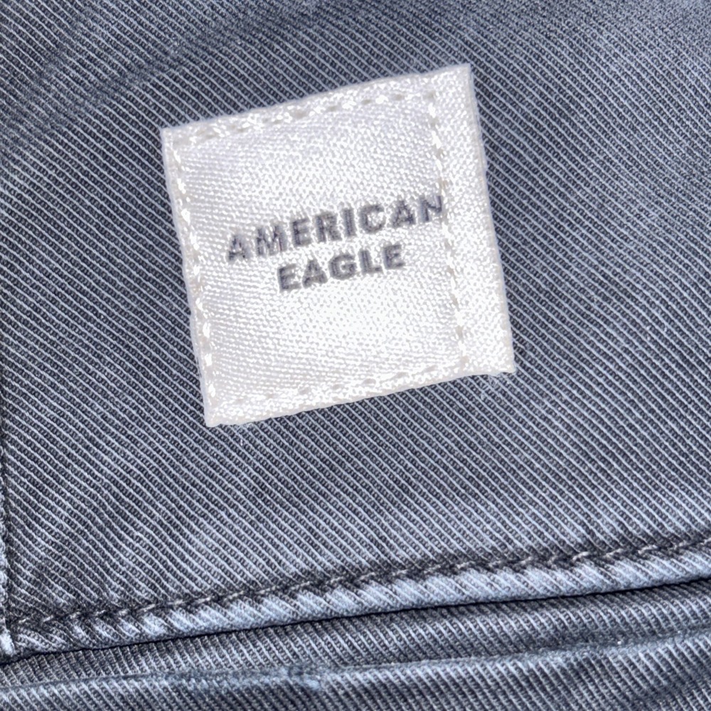 American Eagle Flex Mens Dk Gray Stretch Chino Flat Front Pants Sz 36x34 - Picture 12 of 13